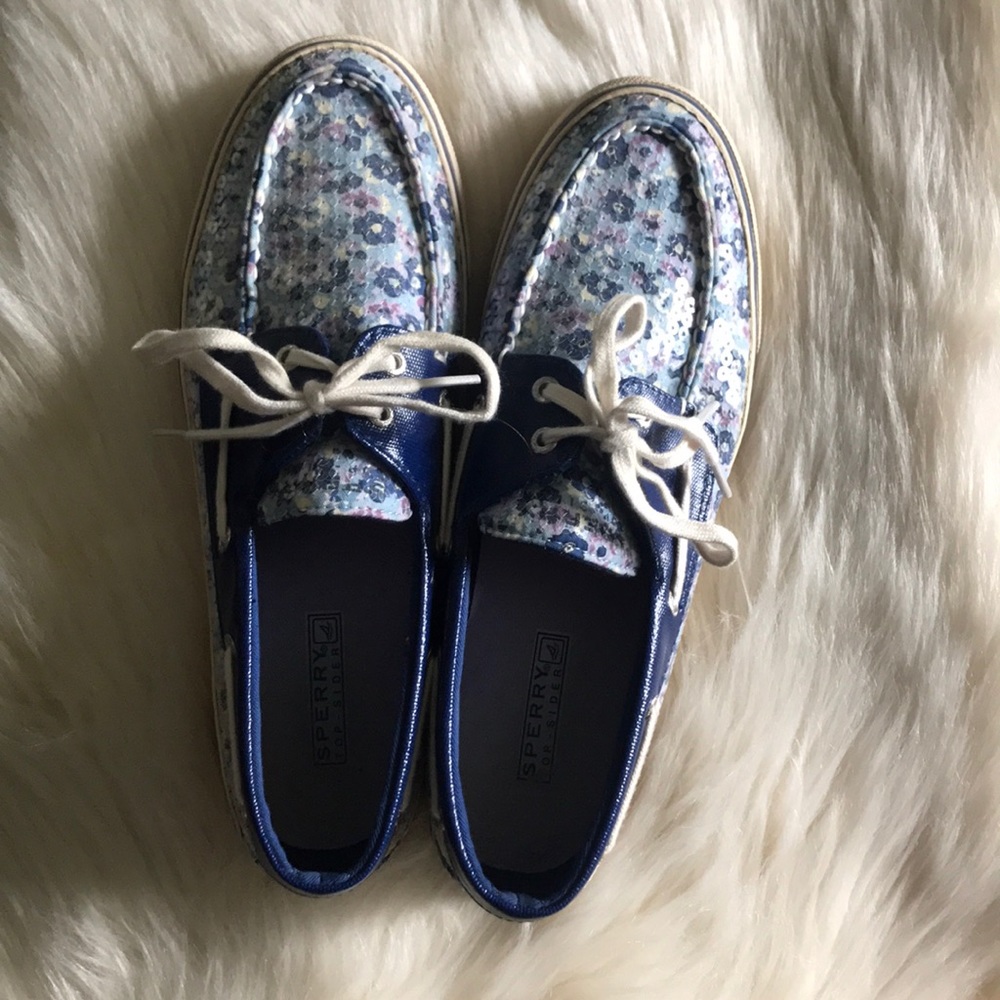 Sequin Floral Sperrys